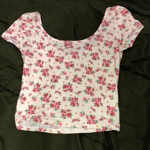 Floral Print Crop Top